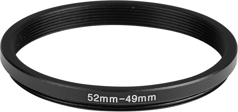 JOYTOLIN 52-49mm Metal Step-Up/Down Ring Adapter Compatible with Mirrorless Cameras DSLR Lens, UV CPL ND Filter Thread Converter, Black - Image 2